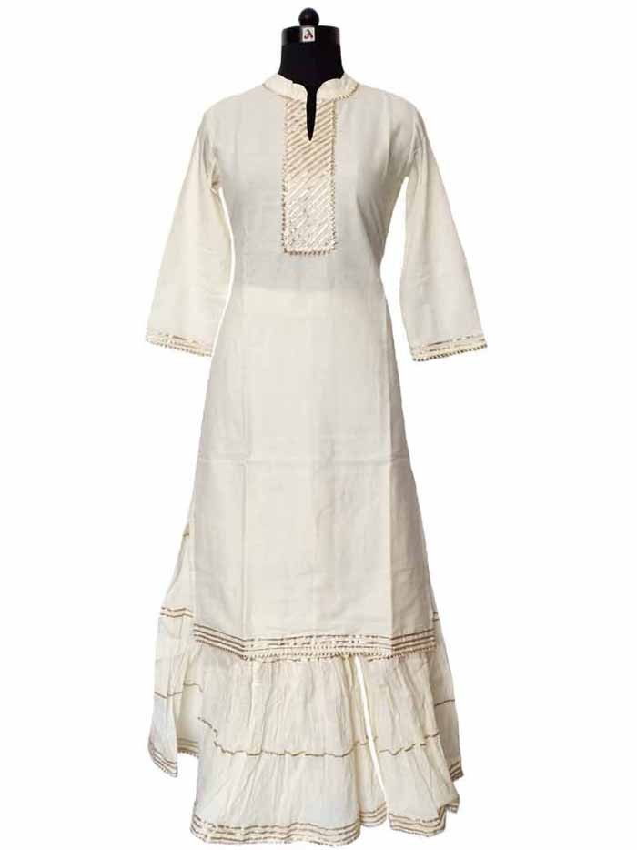 Cotton Kurta, Gharara & Dupatta