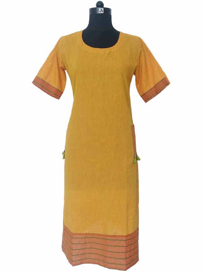 Golden Glow South Cotton Straight Kurta